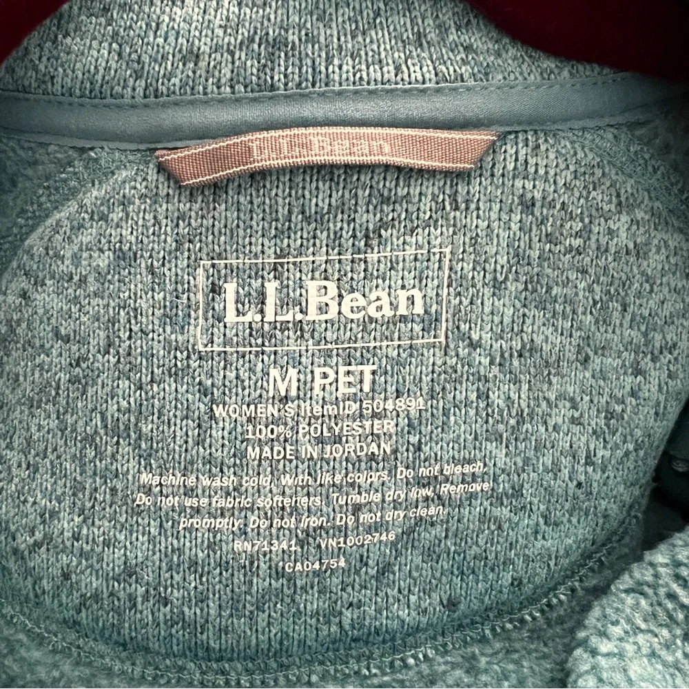 L.L.Bean Women’s Sweater Fleece Full-Zip Jacket Size Medium Petite